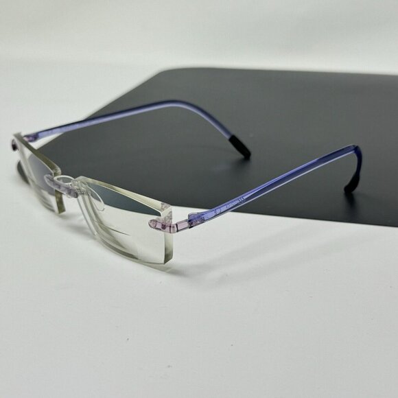 Eyephorics Eyeglasses  Purple Swiss Rimless Frame Only  Read - Picture 2 of 13